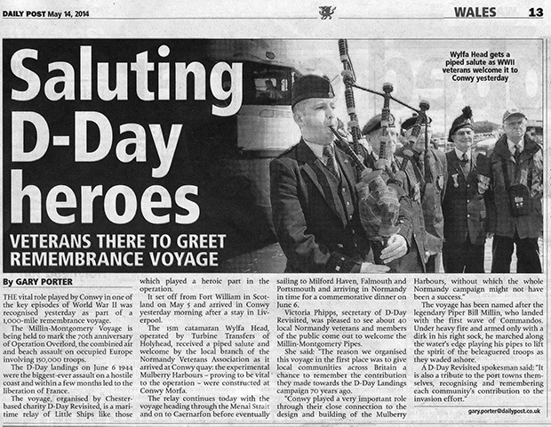 d-day 70th anniversary conwy tribute