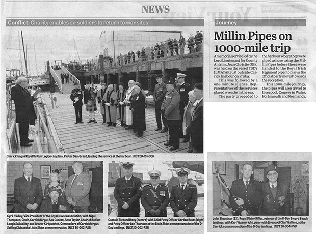 d-day piper tribute carrickfergus