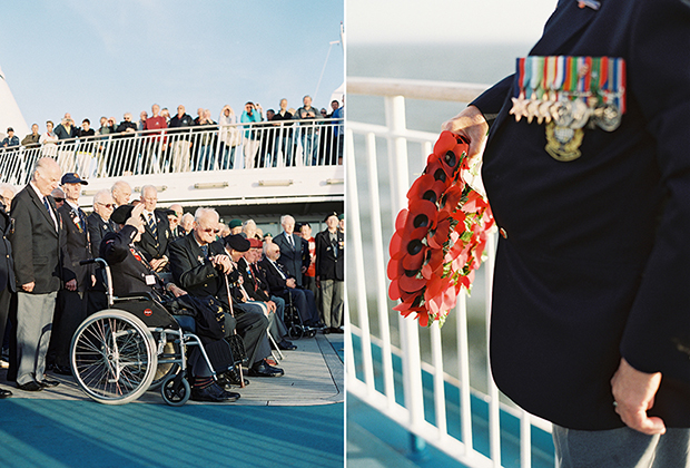 Wreath laying at sea