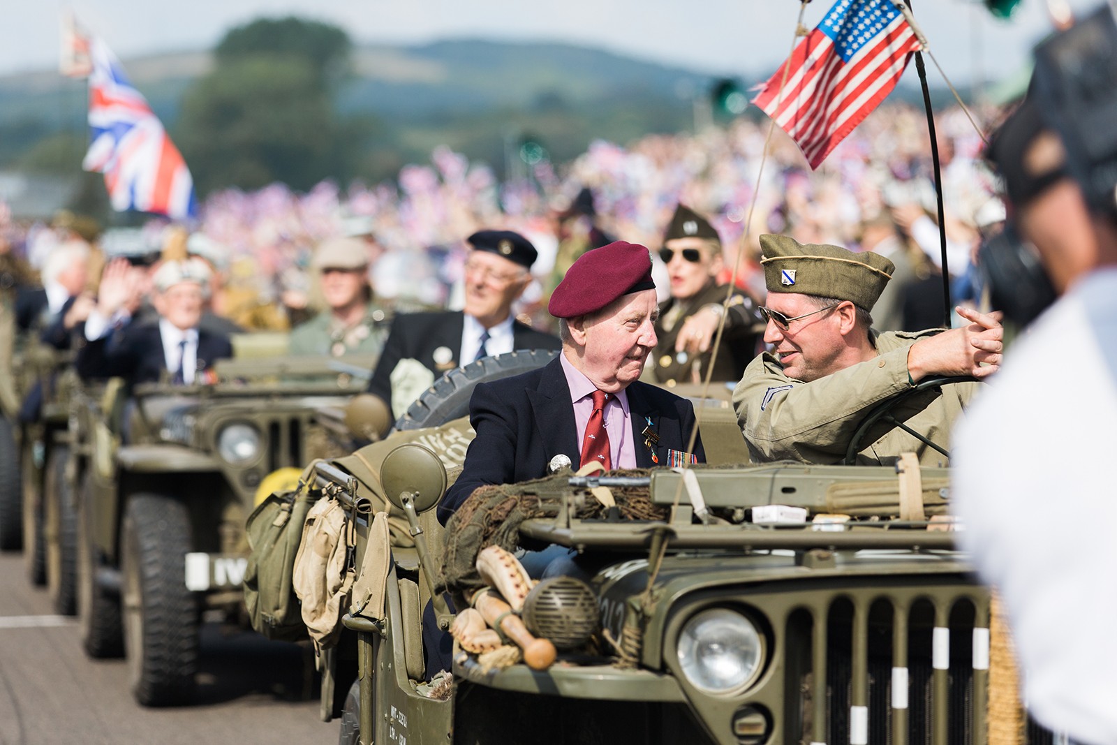 WW2 Veterans motorcade at Goodwood Revival