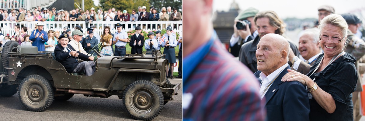 Stirling Moss meets D-Day veteran at Goodwood Revival